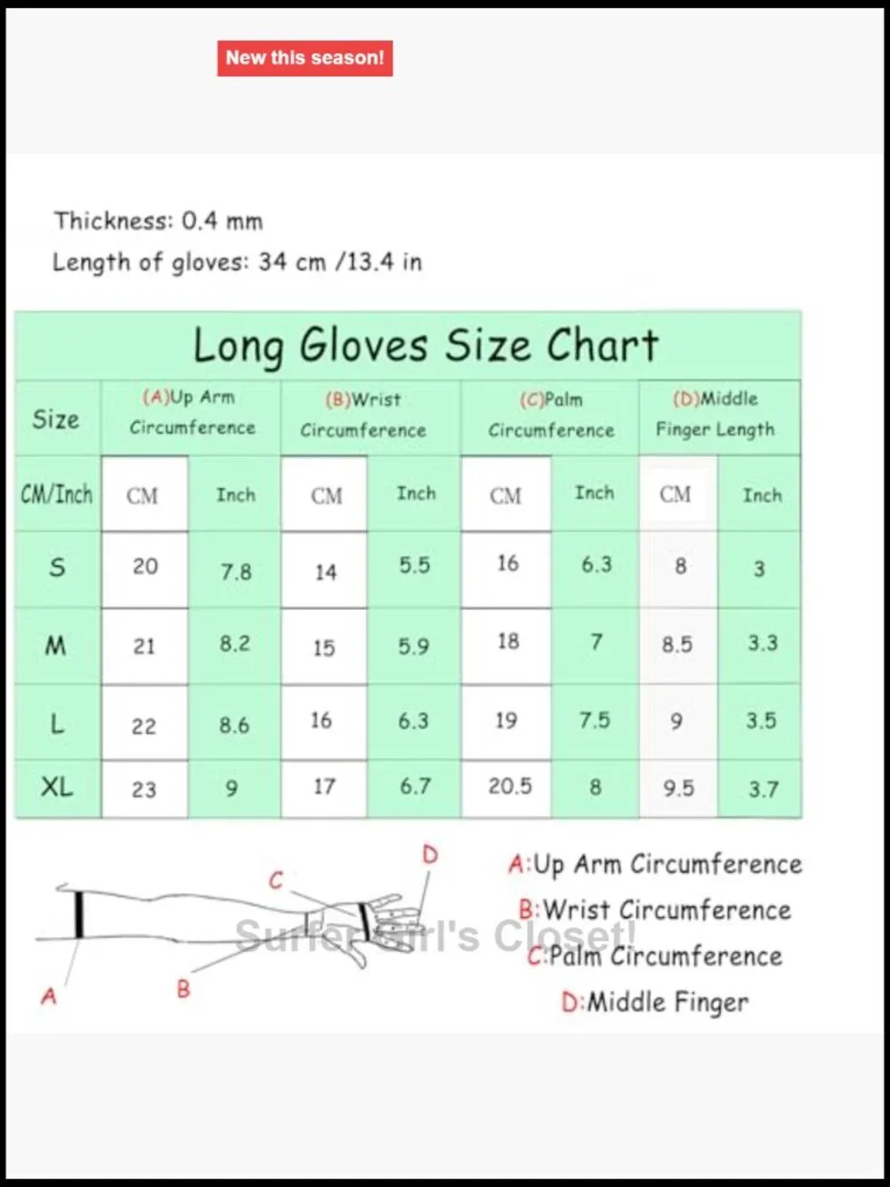 Natural Latex Rubber Long Gloves Cosplay Clubwear Tight Fit
